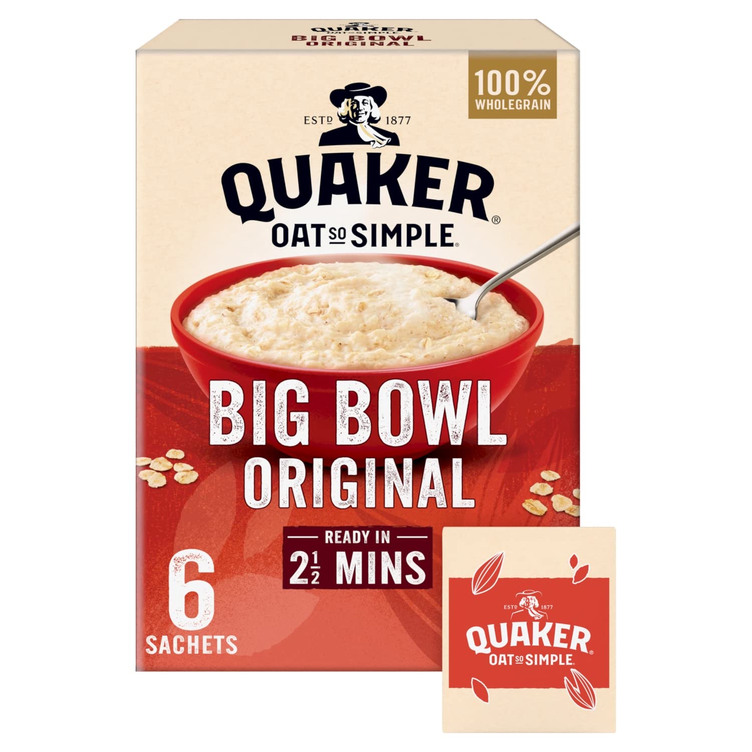 Oat So Simple Big Bowl Original, 6 Sachets