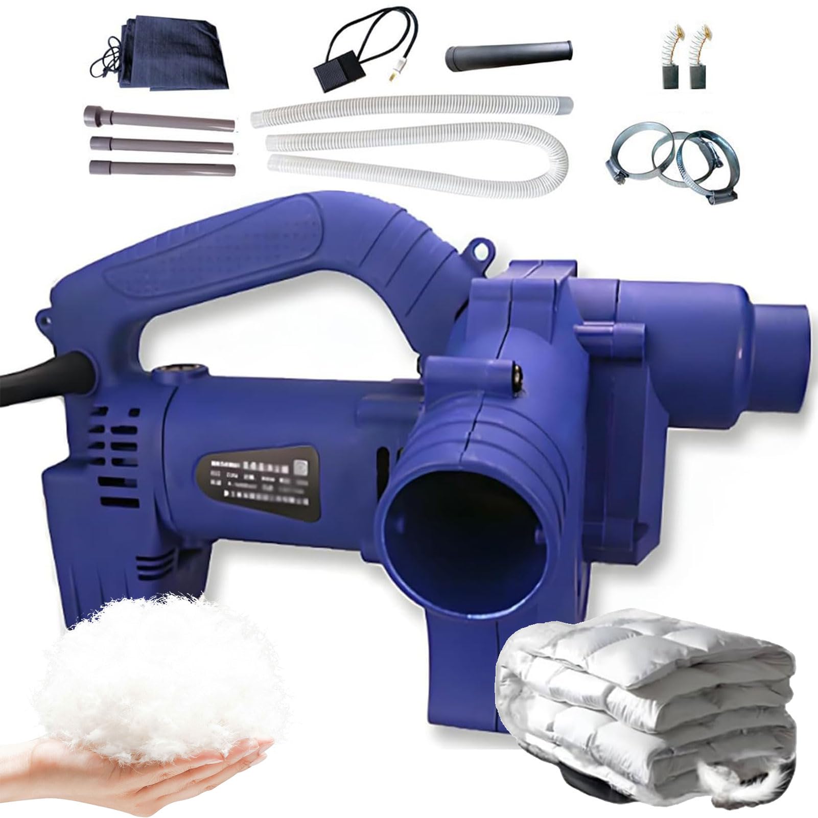 Machine de soufflage et d'aspiration de duvet électrique 1200W à 6 vitesses