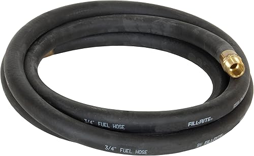 Fill-Rite FRH07512 manguera con cable estático y protectores de resorte internos, 0.75 pulgadas x 12 pies de largo