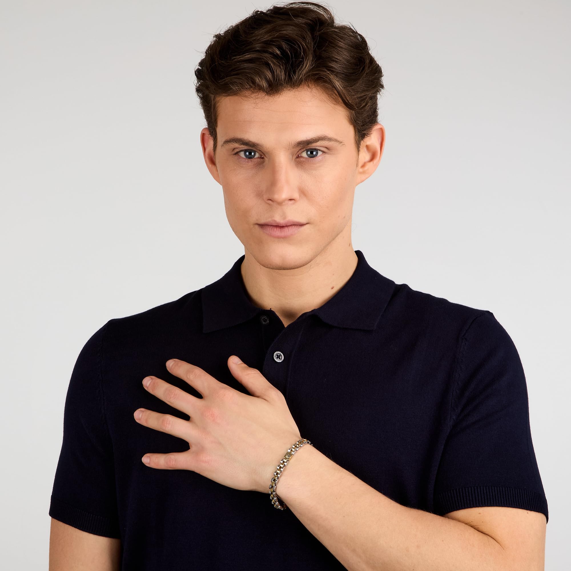 Maserati Jewels Bracciale Uomo, 21 cm, in Acciaio, PVD - JM320AST08