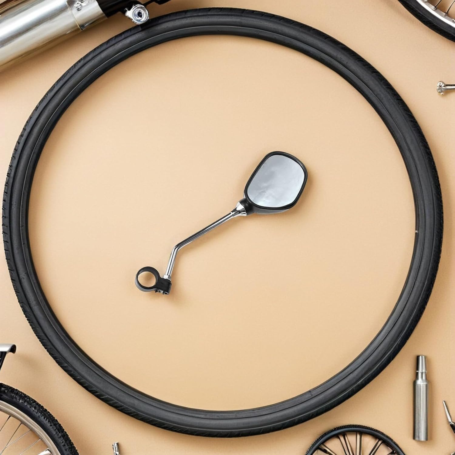 SUPVOX 2 Pairs Mountain Bike Rearview Mirrors for Handlebars, Lightweight Shockproof Bicycle Rear View Mirror Set, Universal Fit for Road and Electric Bikes, Easy Installation for Cycling