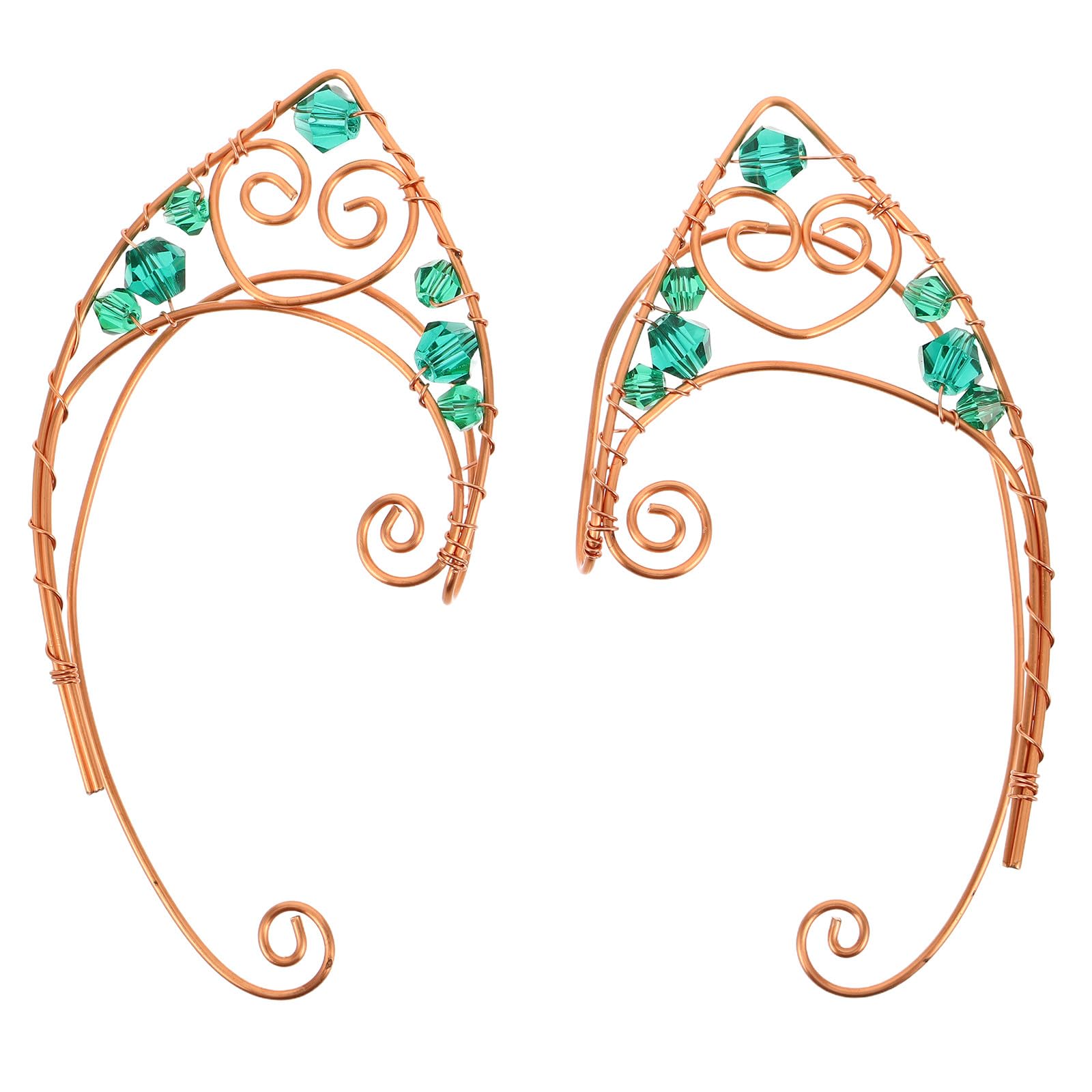Pendientes de aro de hada para complementar trajes medievales y accesorios de caracterización 8