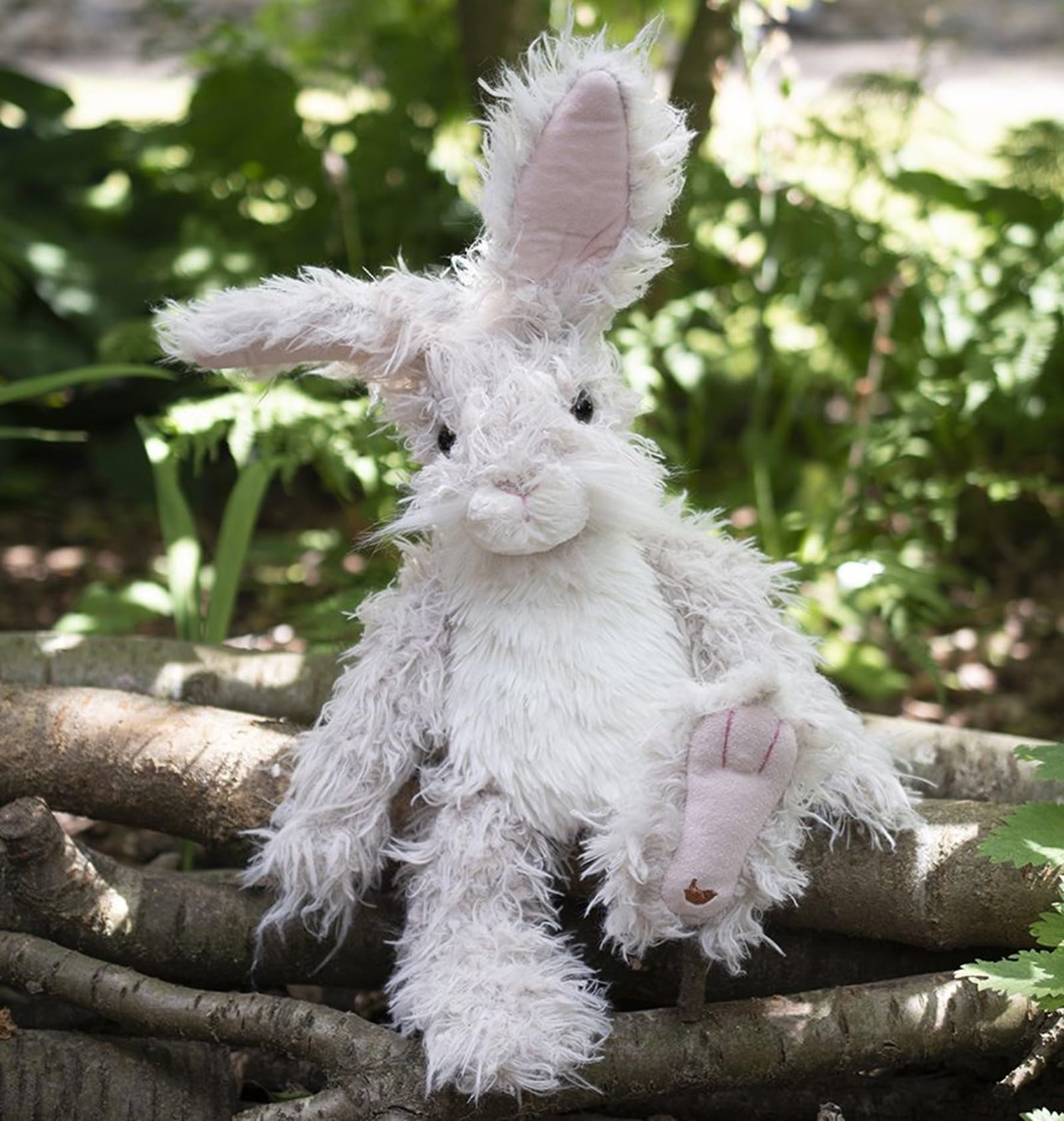 Wrendale - PLUSH001 - Plüschtier, Hase Rowan, mit Leinentasche, 26cm x 22cm x 20cm