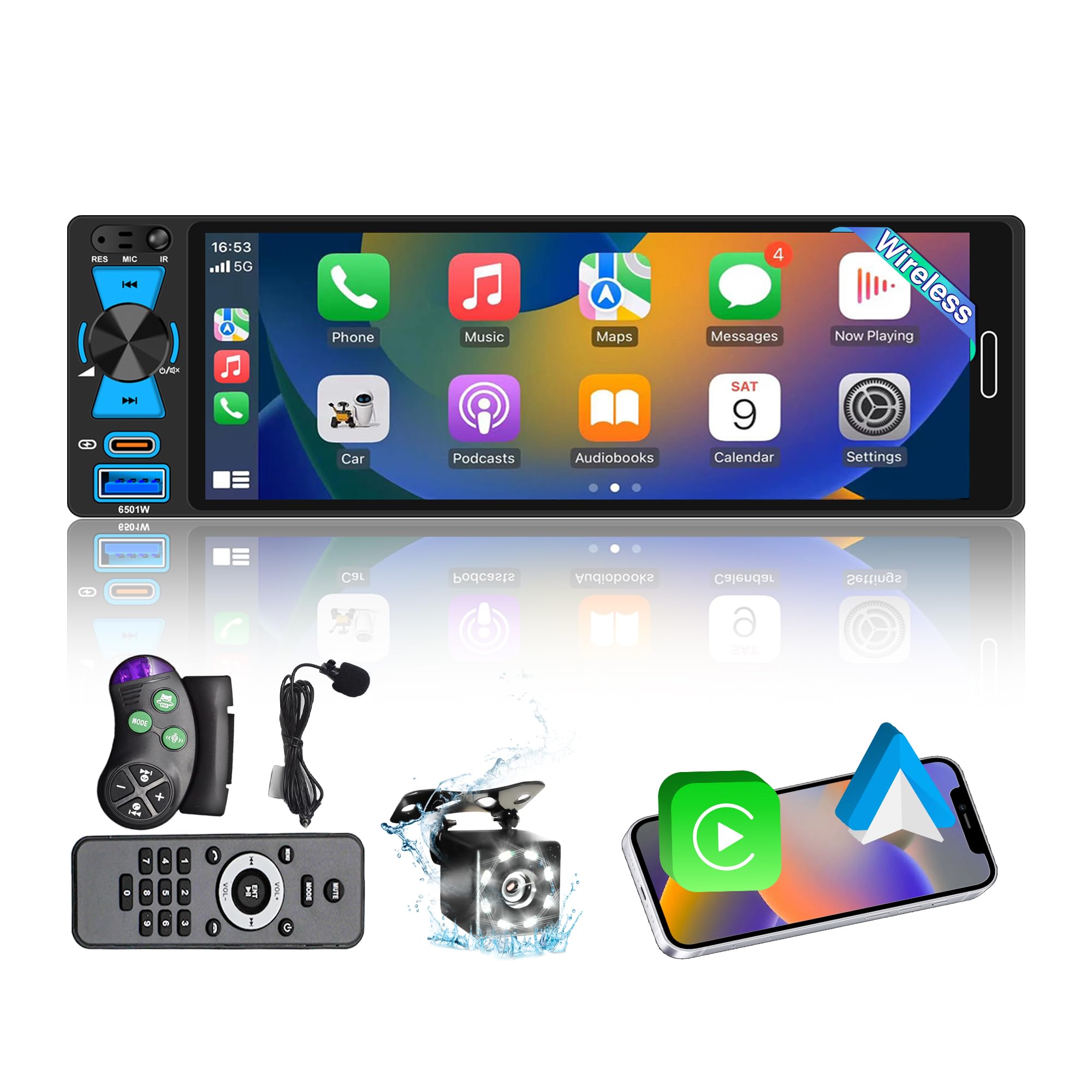 Emeito 6.5 inch Single Din Touchscreen Radio