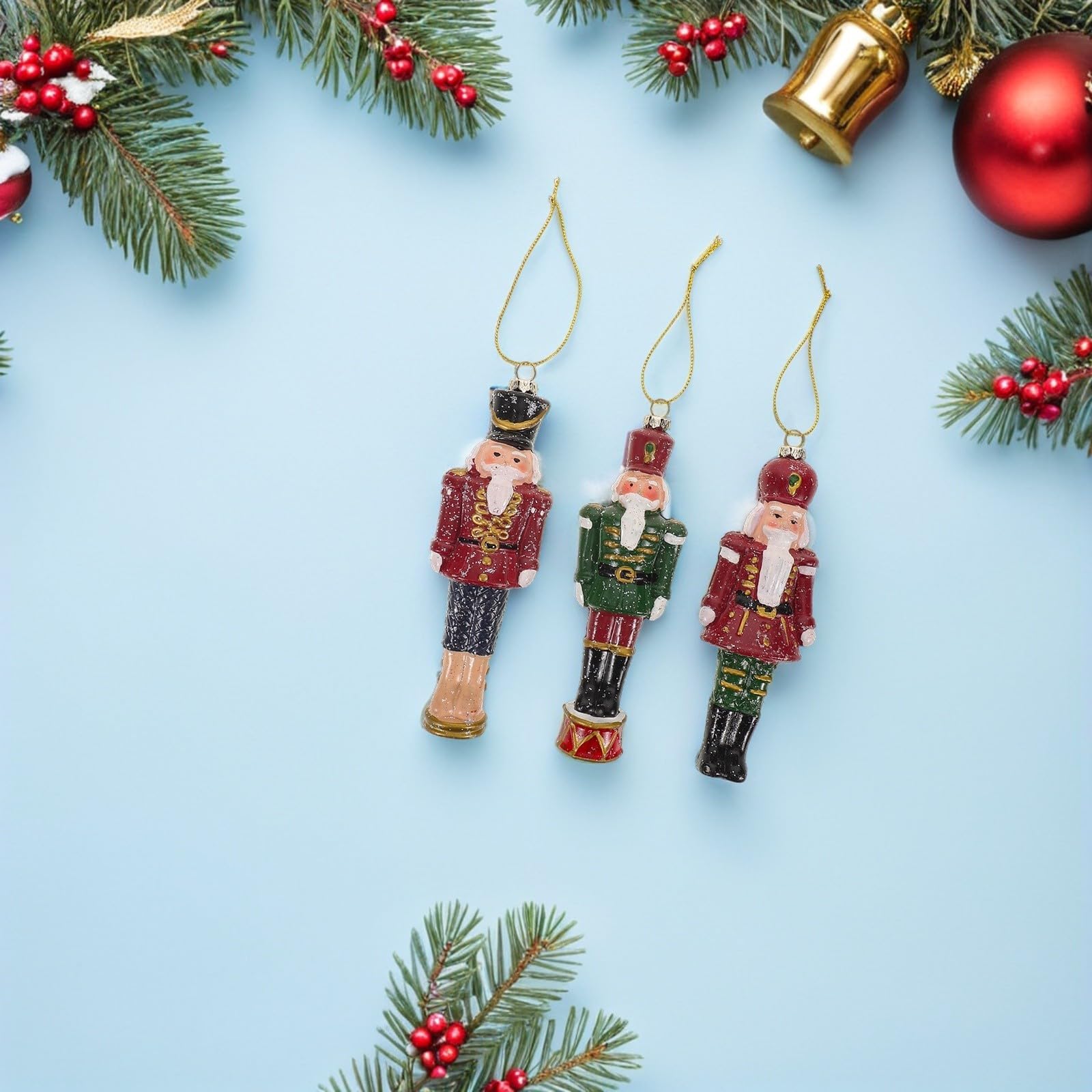 FRCOLOR 12 Piezas Adorno de Cascanueces para Árbol de Navidad de Plástico