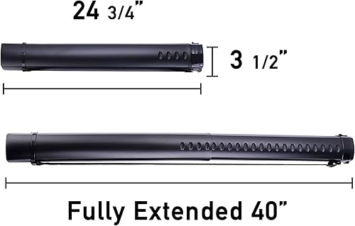 Miniatura 2 de Paquete de 2 tubos extensibles para póster que se expanden de 24.5 a 40 pulgadas con correa para el hombro, para llevar documentos, planos, dibujos