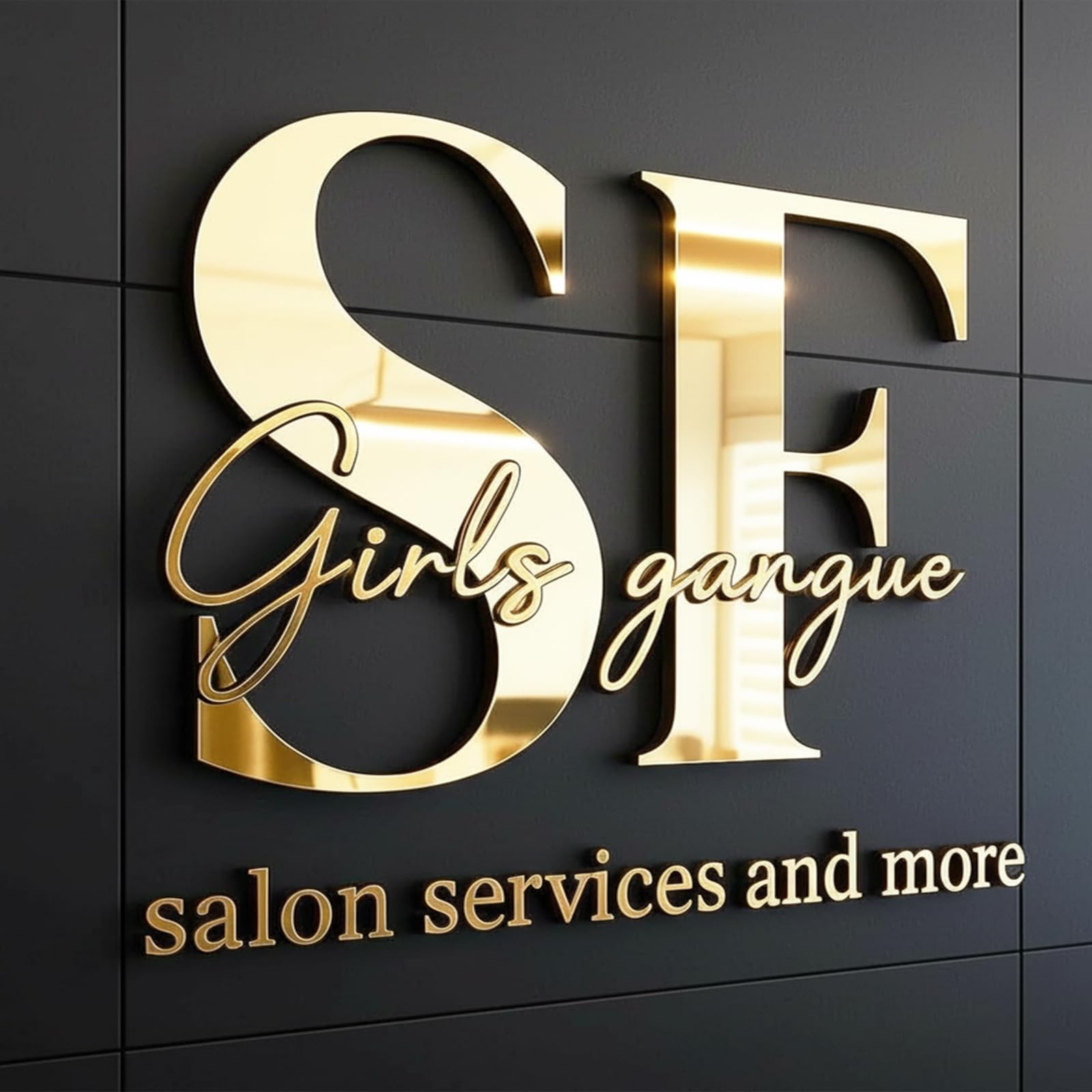 Custom Business Sign, Professional Large 3D Laser Cut Acrylic Business Logo for Wall, Custom Acrylic Sign for Office Company Salon Studio Reception Storefront Bedroom