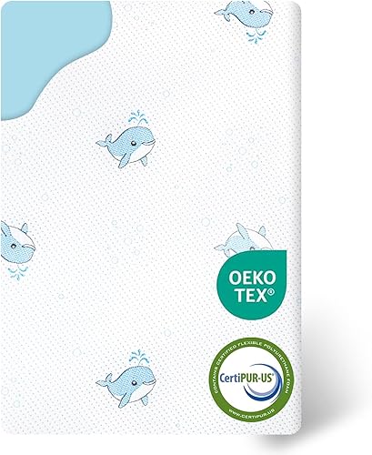 Colchón Pack and Play, colchón de espuma viscoelástica suave y firme de 38 x 26 x 3 pulgadas, colchón de espuma viscoelástica para bebé de 3