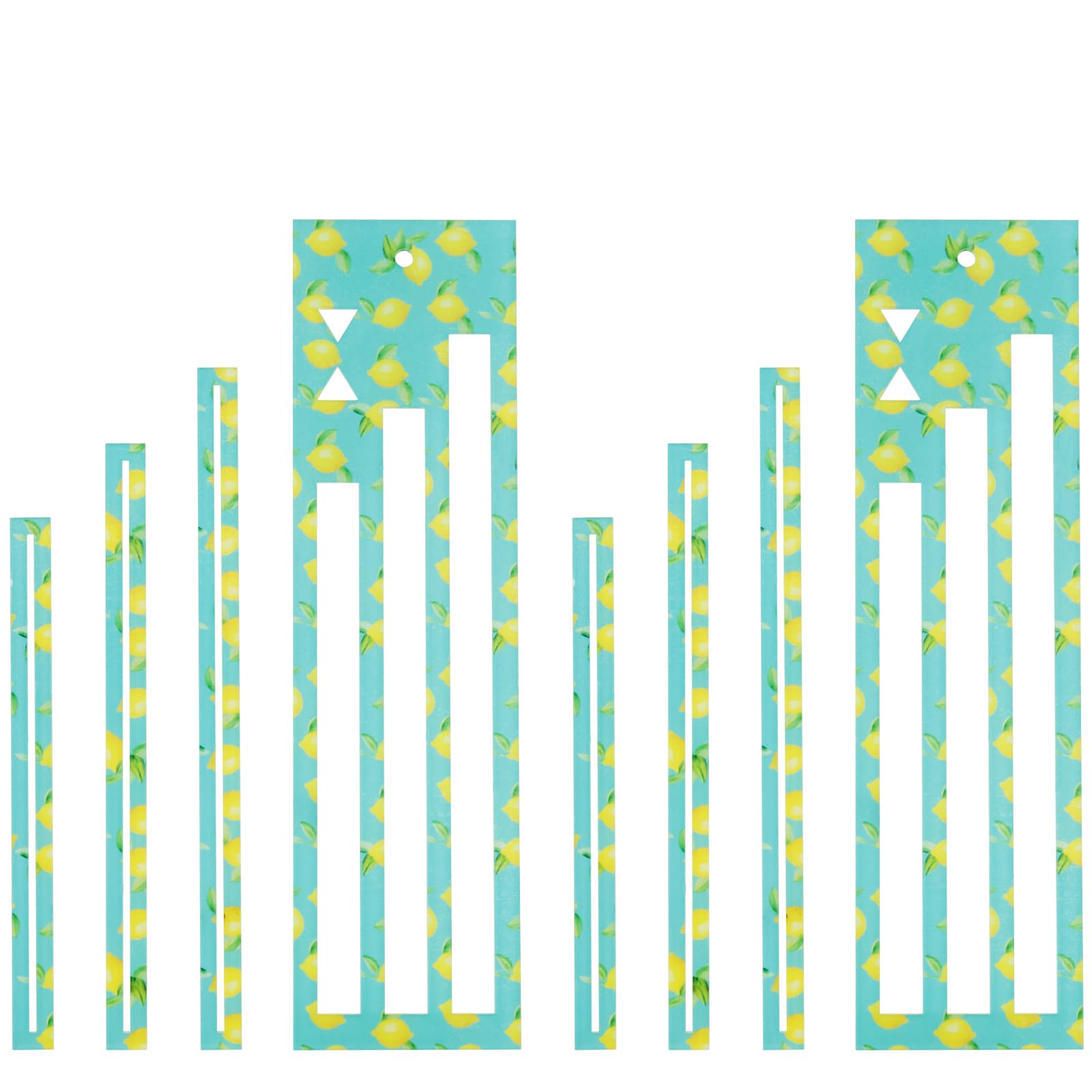 PTMTFYL 2 Set Zipper Pocket Template, 7/8/9 inch Zipper Making Templates, Acrylic Sewing Templating, Zipper Overlay Stencil for Bag Making, Zipper Accessories Tool