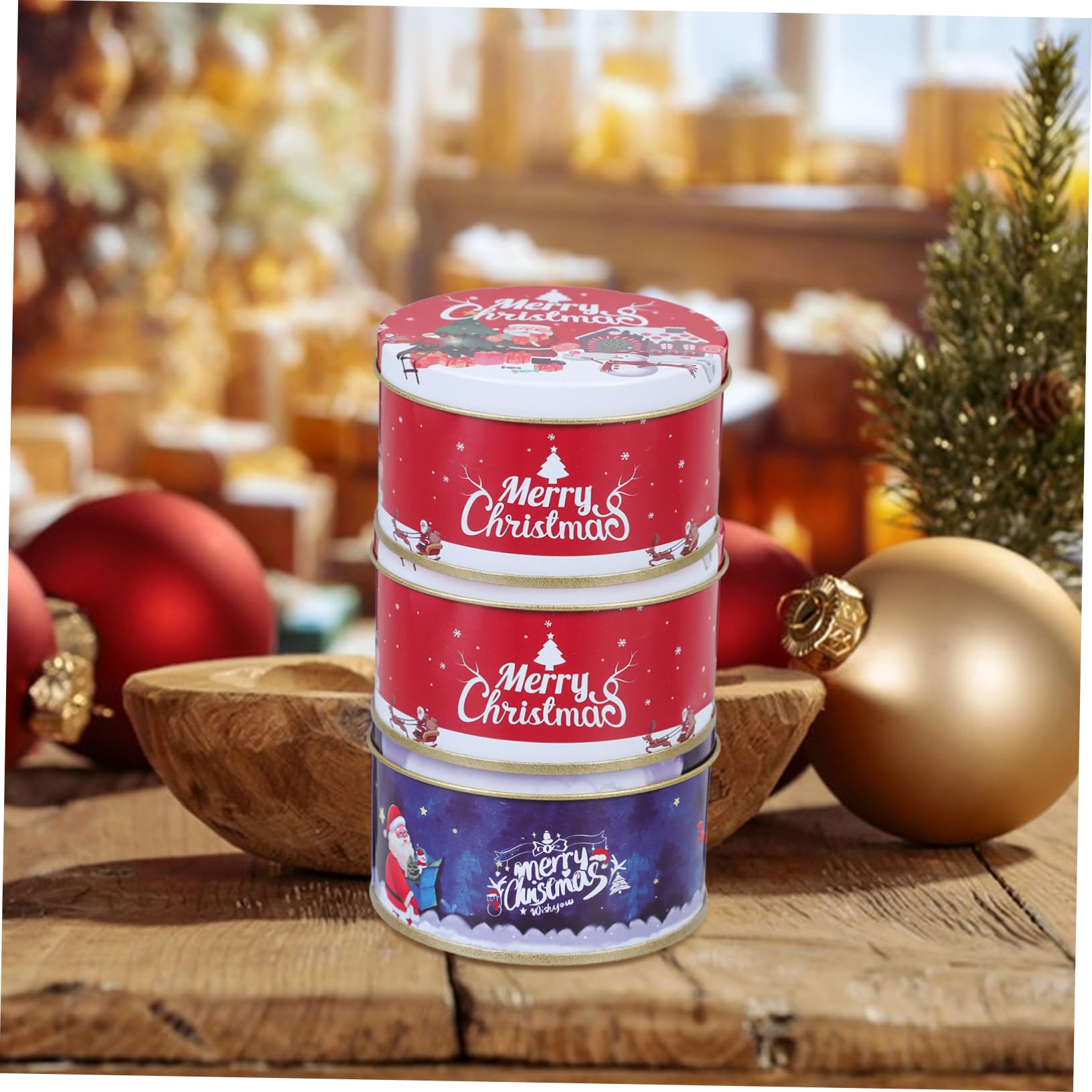 MUCKLILY 12pièces Boîtes à Bonbons Décoratives pour Noël Contenants à Biscuits Réutilisables Dimensions sans Danger pour Contact Alimentaire Couleur Aléatoire