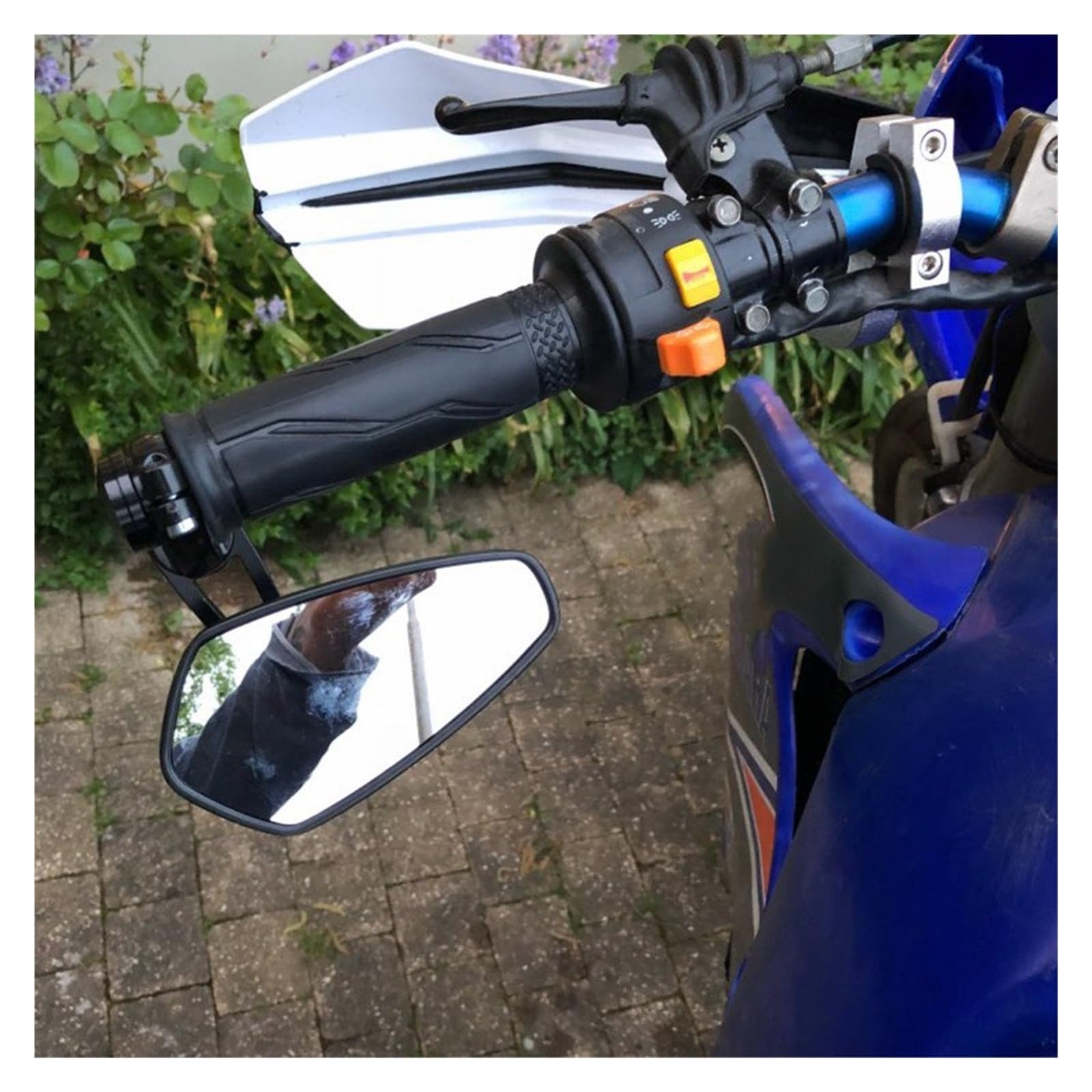składane lusterka wsteczne Uniwersalna kierownica 7/8" 22mm, lusterko wsteczne motocyklowe, lusterko wsteczne motocyklowe, soczewka szklana do MT07 FZ07 MT-07 FZ-07(2)
