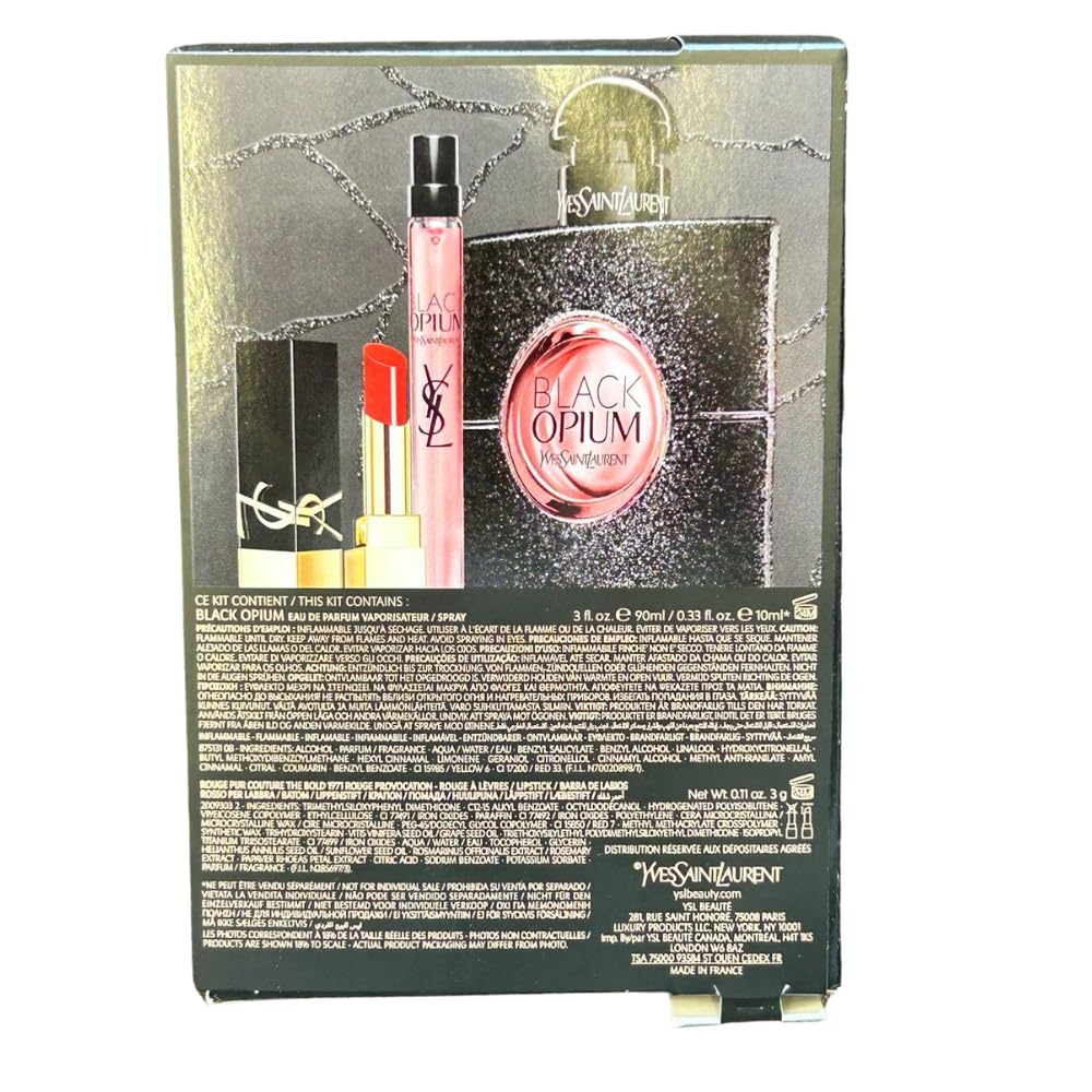 Amazon.com : Black Opium by Yves Saint Laurent for Women - 3 Pc