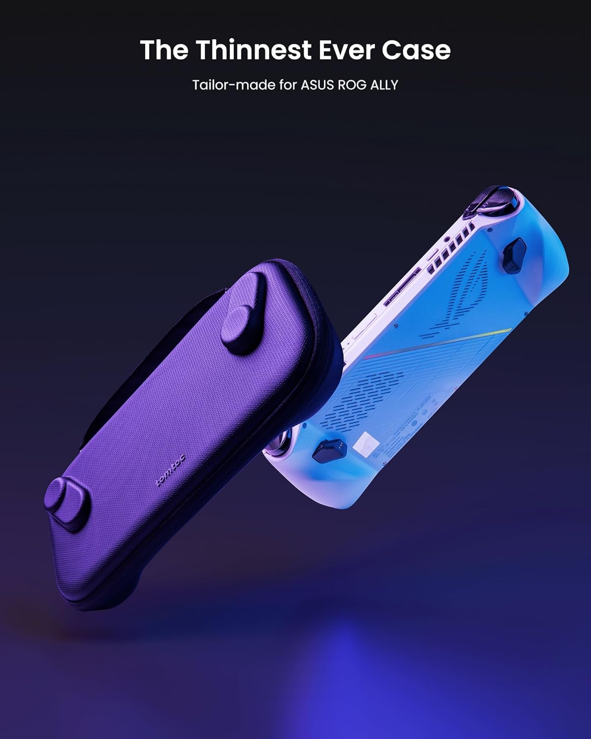 tomtoc Carrying Case Compatible with ASUS ROG Ally/ROG Ally X, Slim Case, Protective Hard Portable Travel Carrying bag for ASUS ROG Ally Console, Lightweight Shell for Travel, Black - Image 2