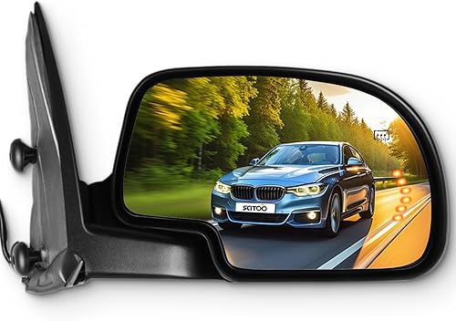 SCITOO Espejo retrovisor lateral del pasajero apto para Chevy para Silverado 1500 2500 HD 3500 Classic, Tahoe, Suburban 1500 2500 y para GMC Sierra