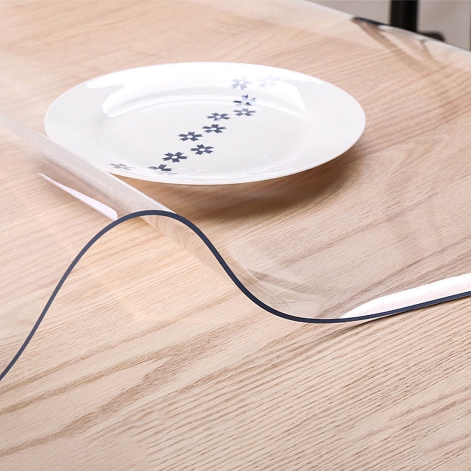 DXZ-Design Round Clear Chair Mat, Kitchen Dining Table Oil-resistant Plastic Protector, Non-Slip Carpet PVC Protection Pad (Size : Diameter 120cm)