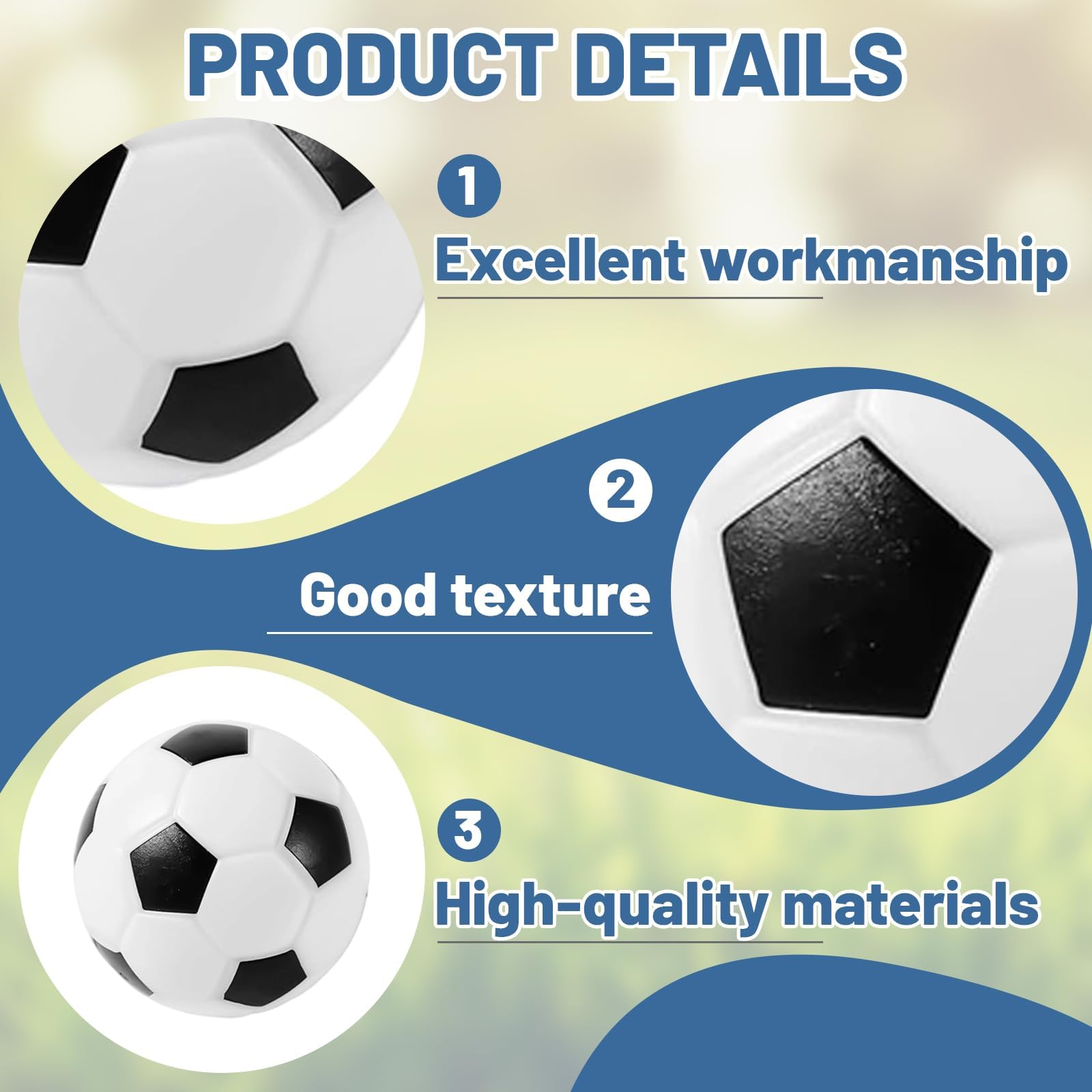 12pcs Football Cake Decorations, Football Cake Topper, Football Cupcake Toppers, 3D Soccer Ball Design - Image 3
