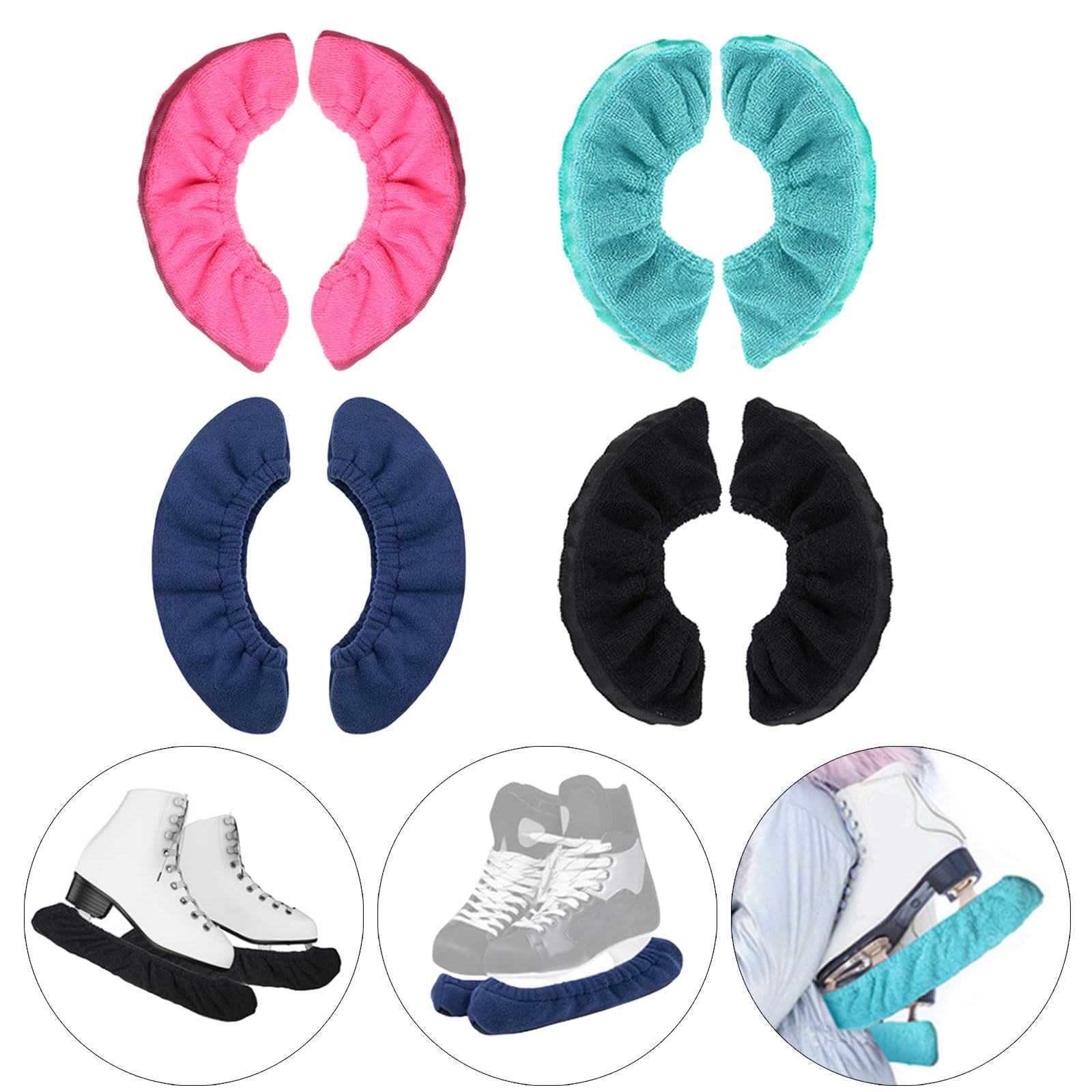 Moynagh Soft Ice Skate Soles Covers Protector Ice Hockey Shoes Covers Skating Soakers Covers for Hockey Skate Figure Skate