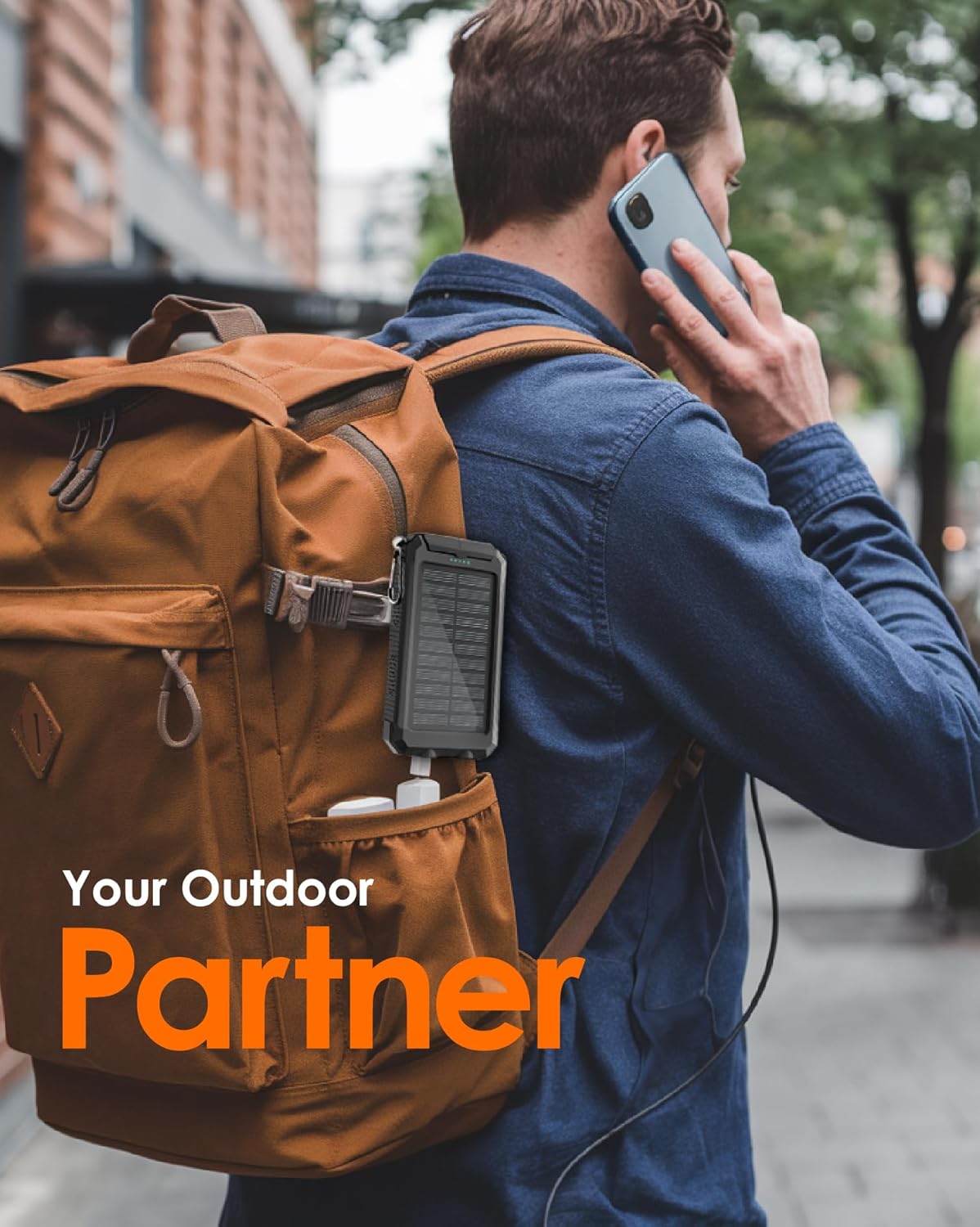 Photo voltaic Energy Financial institution 10000mAh – Cellphone Charger with 20 LED Lights, Quick Charging for 3 Units, Photo voltaic Cellphone Charger, Energy Financial institution for Tenting, Journey & Emergencies