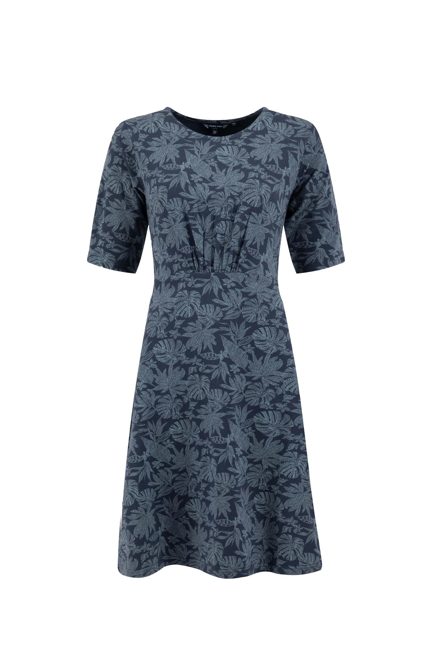 Weird Fish Women's Blue Mirage Cassandra Jersey Swing Dress Size 20