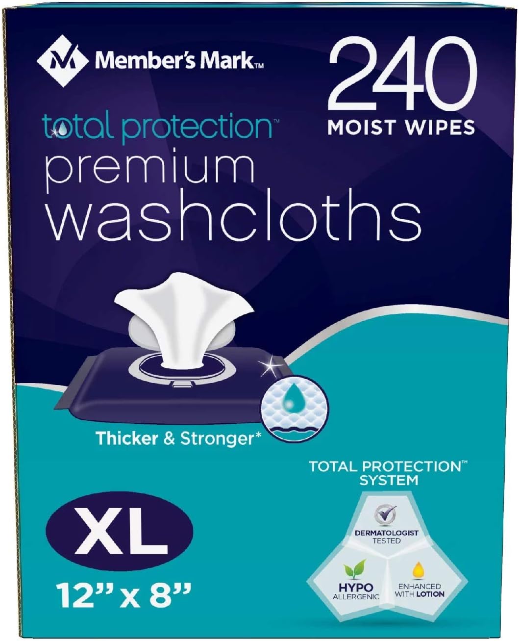 Member's Mark Adult Washcloths (240 Count) (2 Pack)