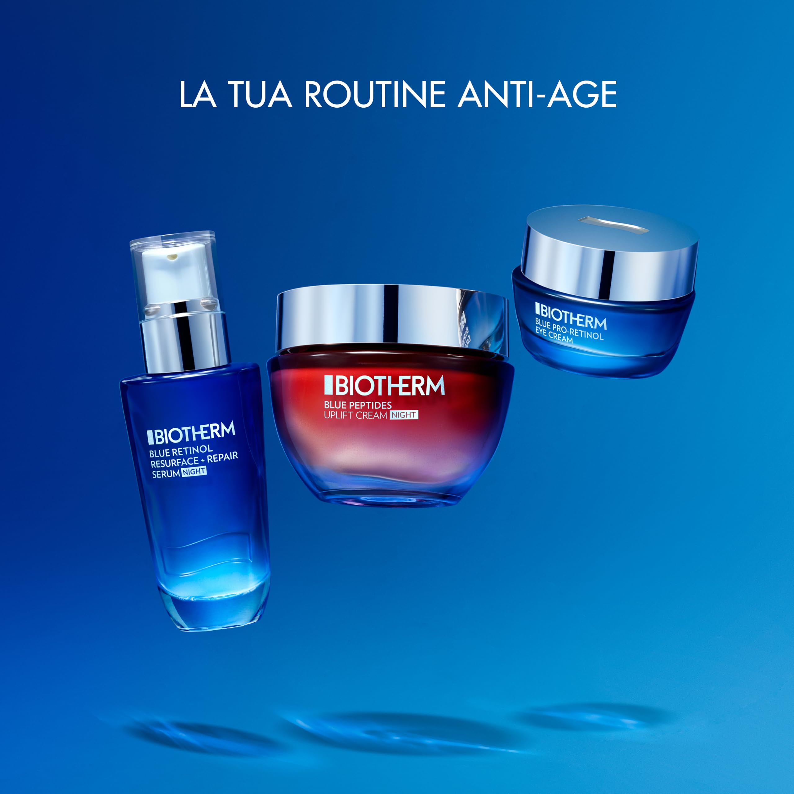 BIOTHERM Blue Peptides Uplift Cream Night, Crema Notte Antietà, Per Tutti i Tipi di Pelle, Azione Nutriente e Rassodante, Arricchita con Life Plankton e Collagene, 50 ml