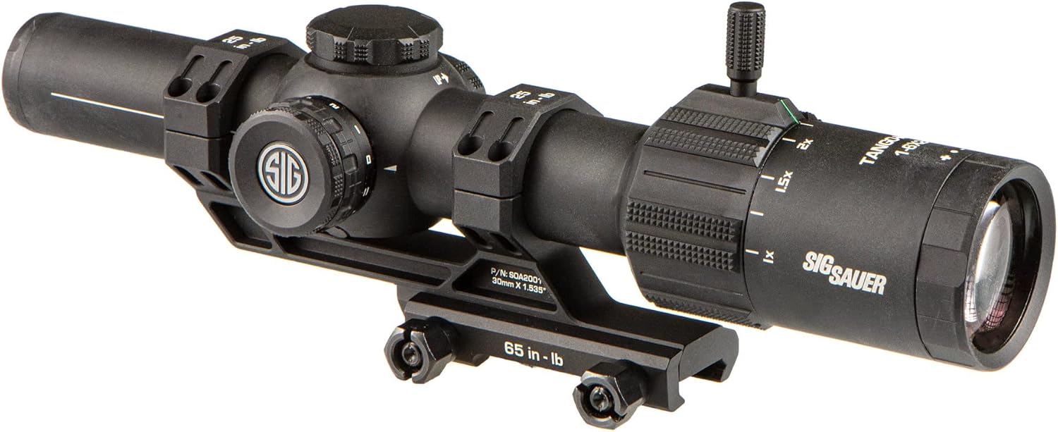 Sig Sauer Tango MSR 1-6x24mm Illuminated MSR-BDC6 SFP Black Riflescope w/Alpha-MSR Cantilevered Black Mount SOT61000
