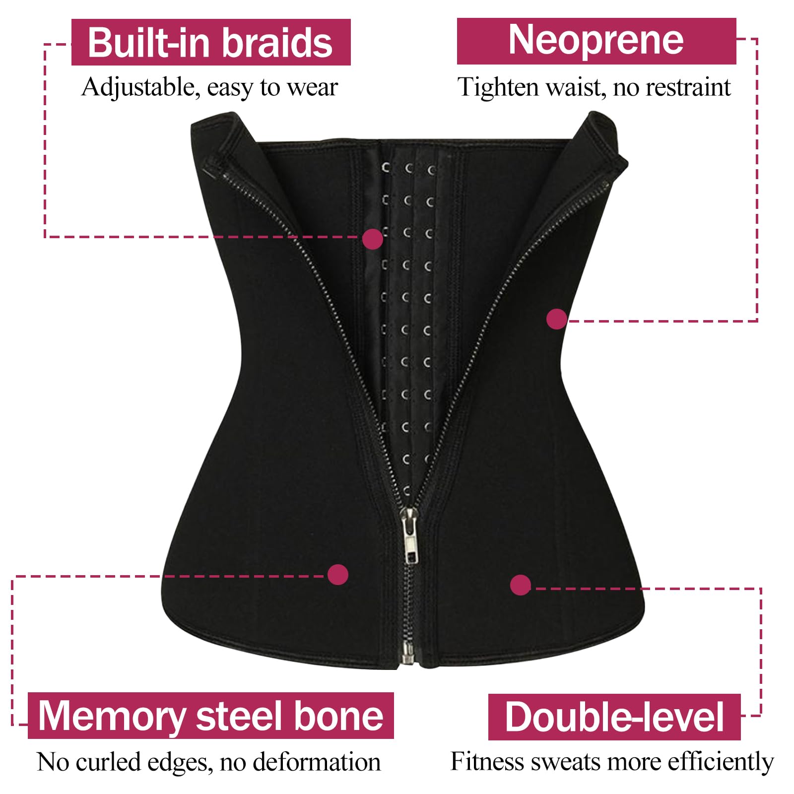 Damen Korsage Unterbrust, Korsett Bauchweg Body Shaper