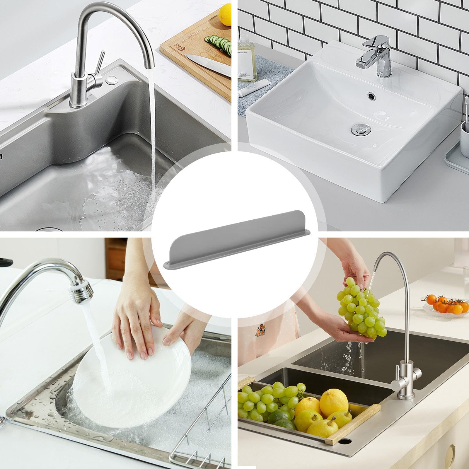 EMSA Smart Kitchen Silicone Splash Guard - 26cm, Green, Oven & Microwave Safe