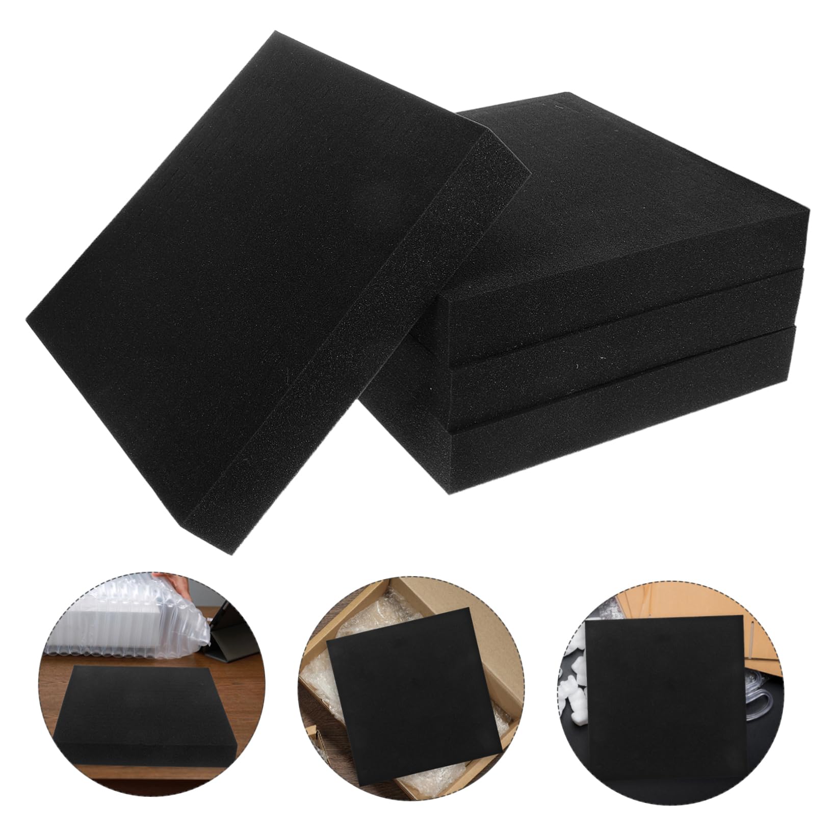 Angoily 4piezas Espuma De Alta Para Embalaje Láminas De Caja De Cojín Relleno De Esponja Para Embalaje Material De Organizador De Joyero Revestimiento Para