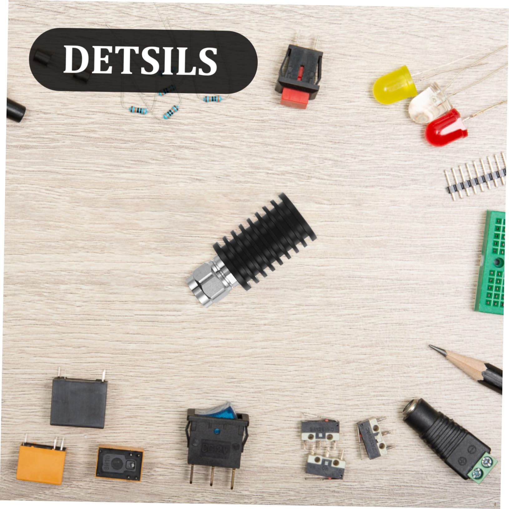 Angoily Connecteur de Terminaison Fixe N-Type 50 Ohm 25w pour Radio, Charge Coaxiale Dc-3ghz en Aluminium et Cuivre, Installation Pratique pour Tests et Réglages