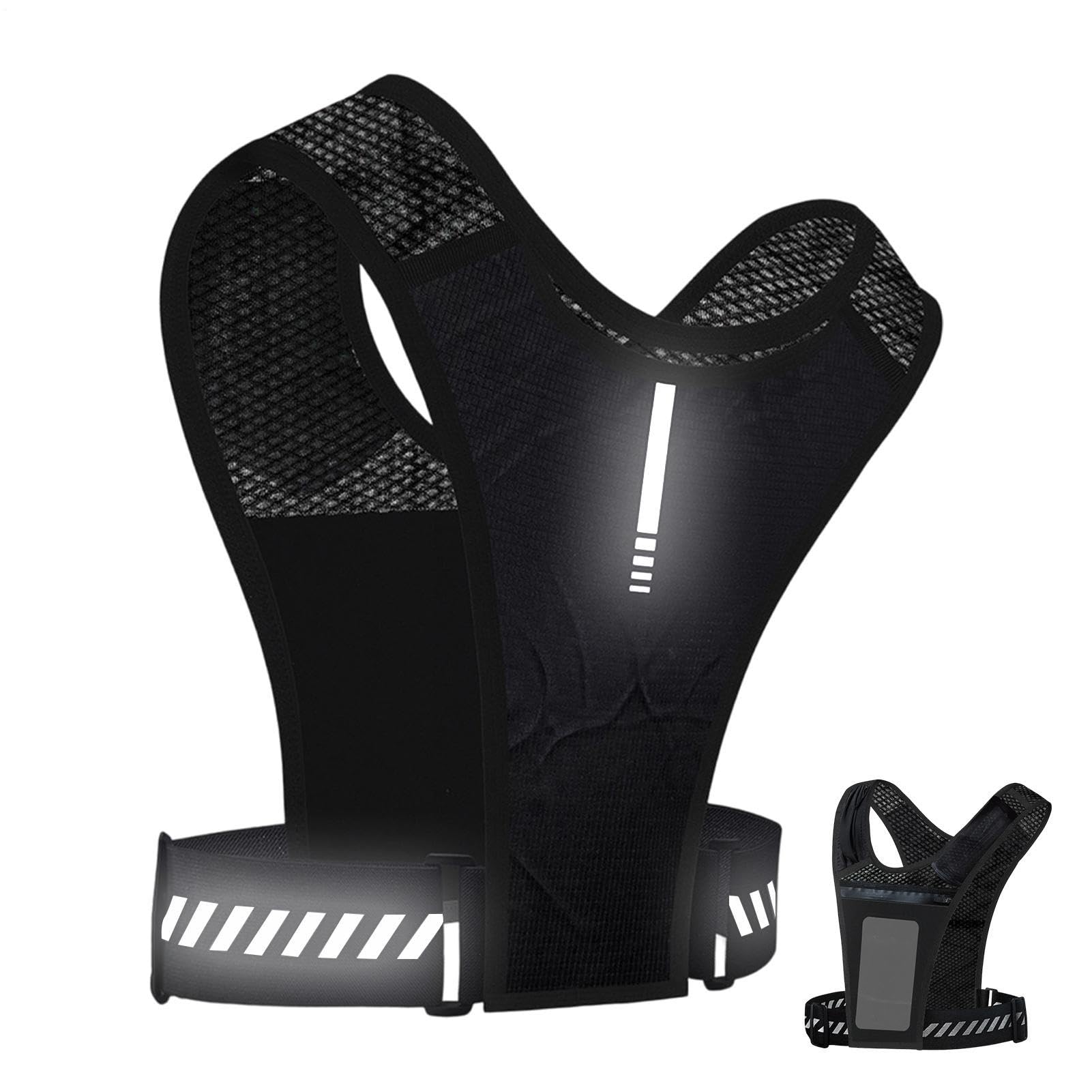 Chaleco de hidratación ajustable para running y trail de nailon transpirable 8