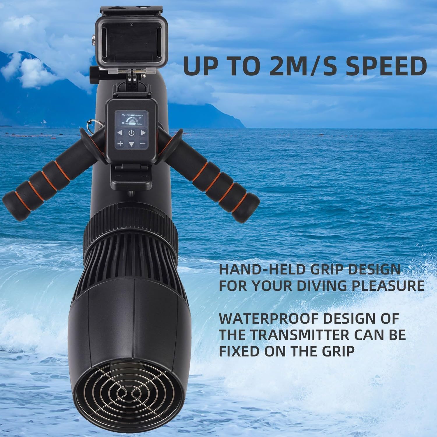 Scooters sous-marins, ensemble de propulseur sous-marin sans balais de 130 minutes, scooter de mer sous-marin électrique de 10 km/h, scooter de plongée for kayaks/bateaux gonflables/planches à pagaie