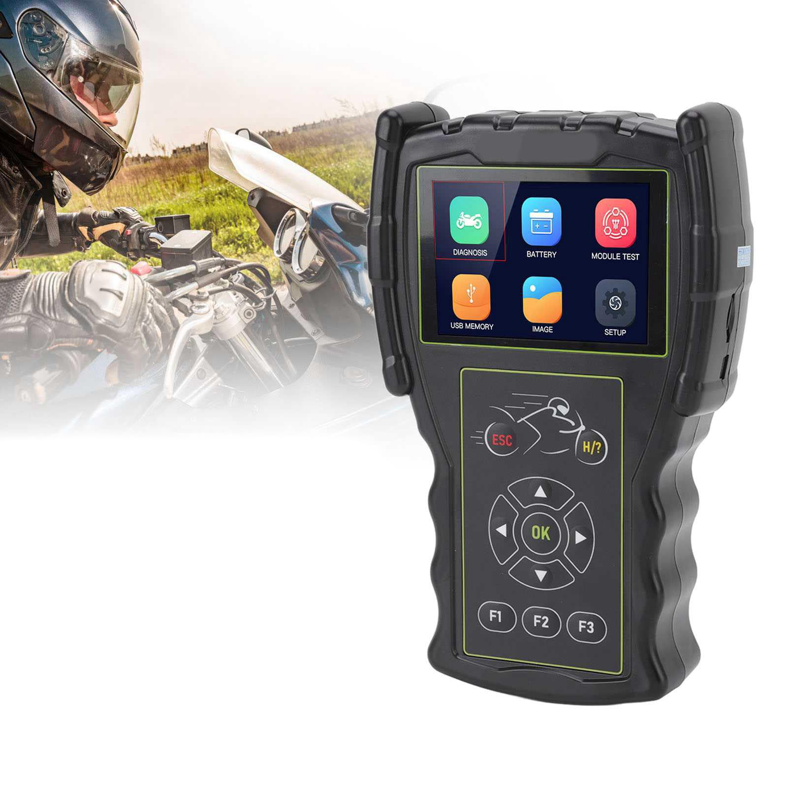 Herramienta de Diagnóstico de Motocicleta, para Escáner de Motocicleta M100 Pro Lector de Código de Falla OBD Multifunción de Alto Rendimiento