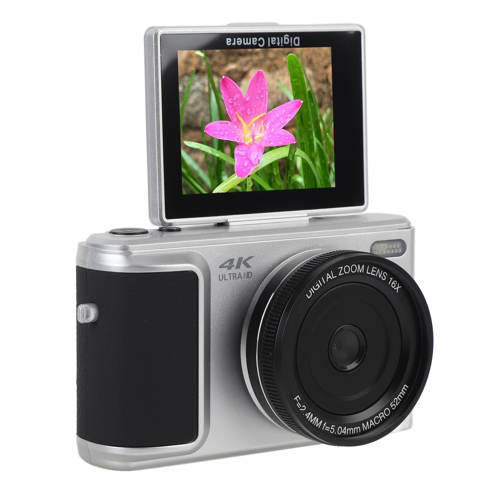 Zunate Digital Cameras for Photography, 4K Vlogging Camera Anti Shake, 64MP Digital Camera with 180° Flip Screen, 16x Zoom Digital Mirrorless Camera for Selfie Photo Video (Silver)-picture-39