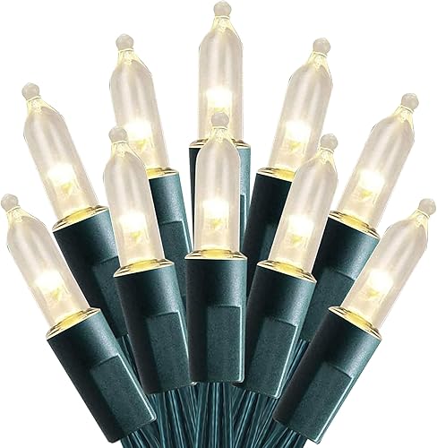 Miniatura 14 de FUNPENY - Mini guirnaldas de luces LED de Navidad operadas a batería, 2 paquetes, total 100 LED, 32 pies, 8 modos de luces de hadas impermeables,