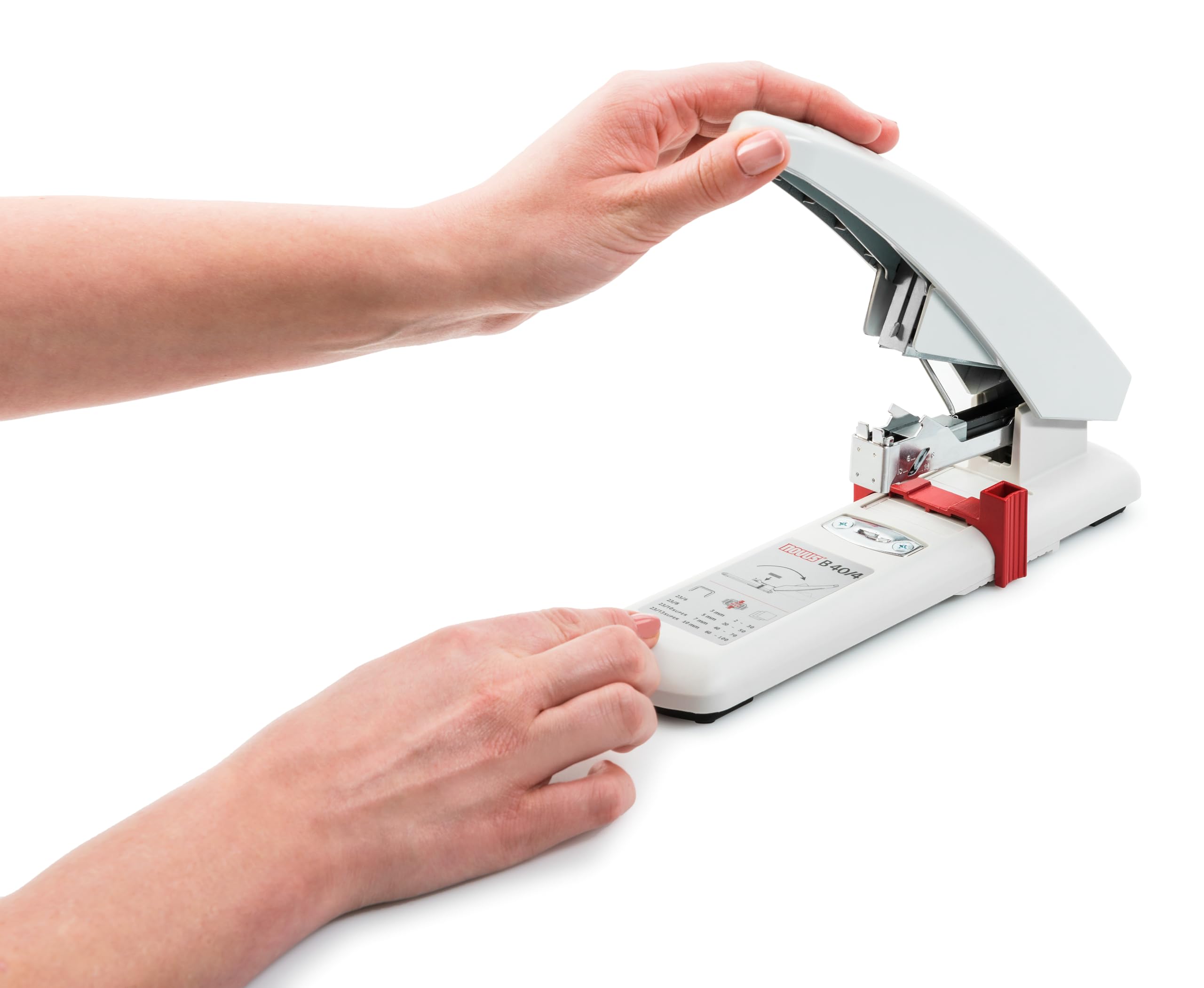 Novus B 40/4 100 hojas de capacidad de servicio pesado grapadora 55mm máxima de papel de inserción Profundidad - Gris/Negro