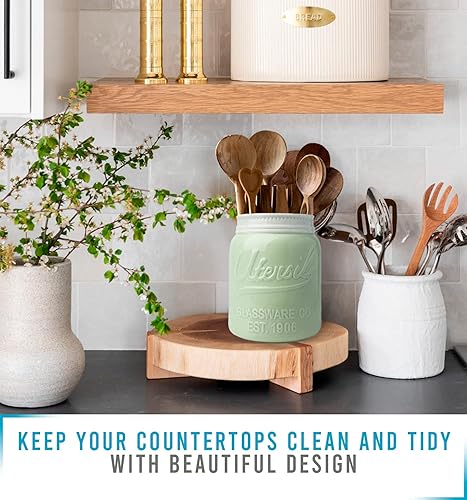 Miniatura 5 de Comfify - tarro organizador decorativo para utensilios de cocina con boca ancha cerámica resistente a las virutas apto para lavavajillas