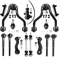 Vista 93 de Detroit Axle - Kit de suspensión frontal de 15 piezas para Jeep Grand Cherokee 99-04 1999 2000 2001 2002 2003 2004, brazos de control superior e