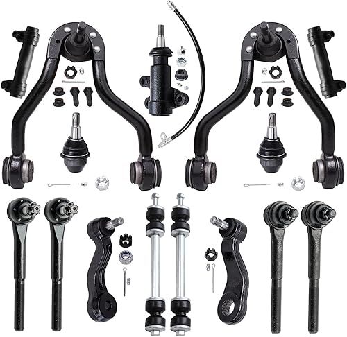 Miniatura 226 de Detroit Axle - 4WD Front End 14pc Kit de suspensión para Ford F-150 F-250 Expedition Navigator, 2 brazos de control superior 2 rótulas inferiores 2