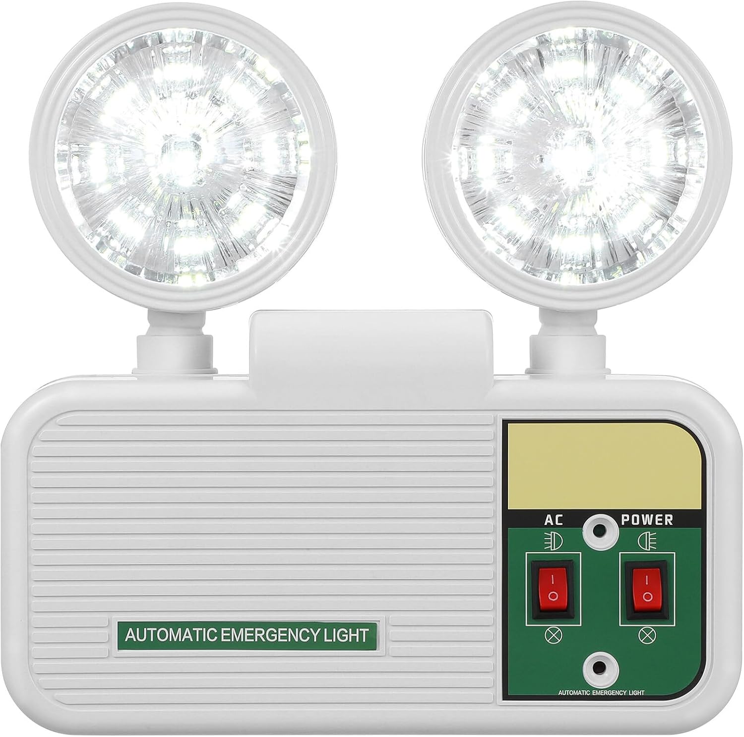 LED Emergency Light with Battery Backup for Power Outages High Brightness Exit Light for Stairway and Hallway Easy Wall Mount Installation Over Hours Continuous Lighting US Plug