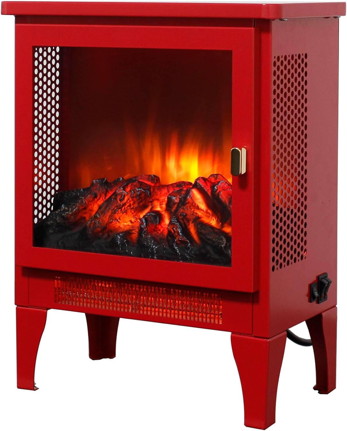CZBZ 17 Inch Freestanding Electric Fireplace Stove with Realistic 3D Flame Effect,Panoramic Three-Sided View, Dual-Heat Settings,for Living Room, Bedroom & Office Warmth and Ambiance CZBZ 17 Inch Freestanding Electric Fireplace Stove with Realistic 3D Flame Effect,Panoramic Three-Sided View, Dual-Heat Settings,for Living Room, Bedroom & Office Warmth and Ambiance