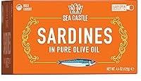 Vista 9 de Sea Castle Sardinas en aceite de oliva puro, 4.4oz (paquete de 12)