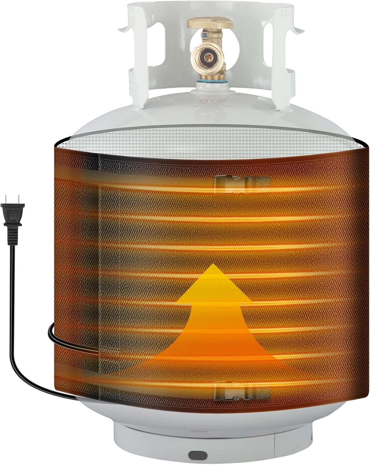 Propane Tank Heater Blanket for 5-40LB, 5 Gallon 120V 120W Insulated Drum & Bucket Warmer with Overheat Protection, Waterproof Propane Warmer for RV, Camping, Patio, Outdoor
