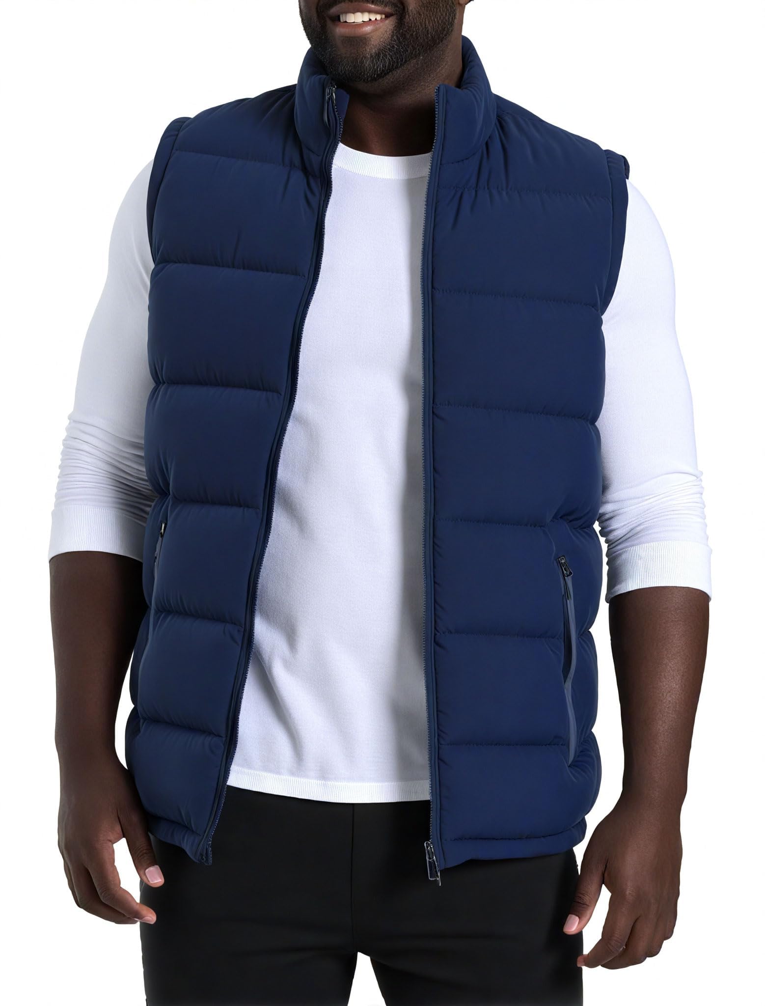 Men'S Winter Lightweight Puffer Vest Sleeveless Jacket Casual Puffy Vests-picture-52