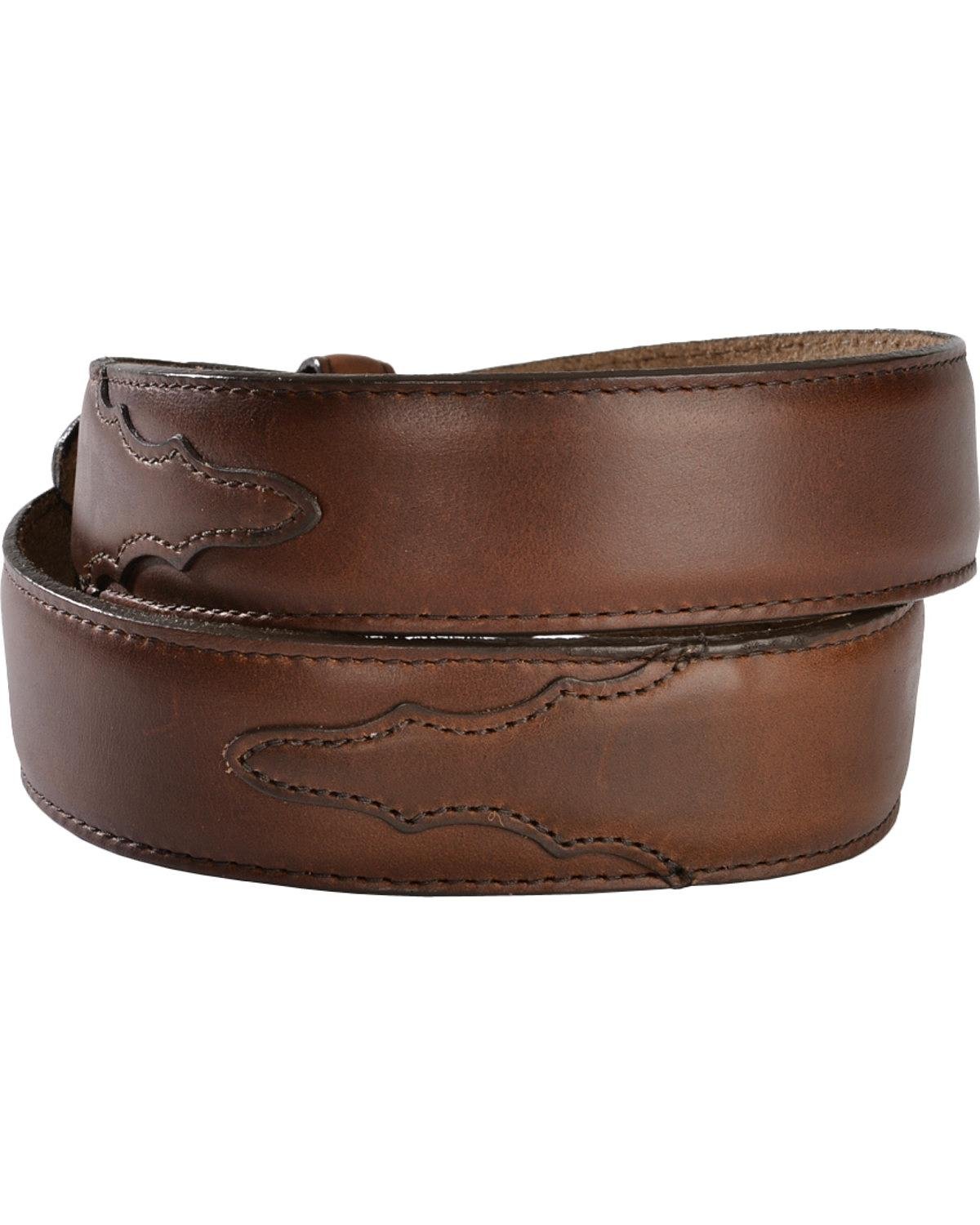 Silvercreek Men's Silver Creek Classics Oiled Western Belt Brown 36