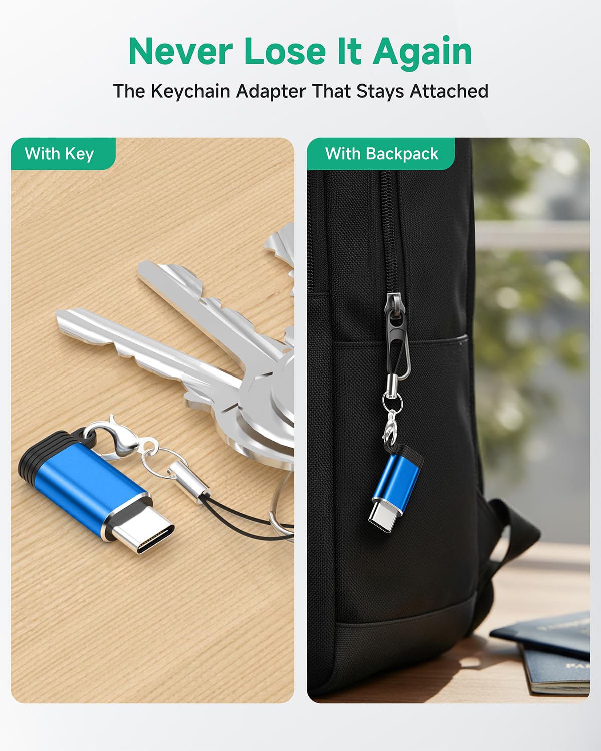 LERTOSEN Lightning to USB C Adapter 4 Pack, Fast Charging & Data Sync for iPhone 15/16/17 Pro/Pro Max, Charger Adapter Accessory (Not for Audio/OTG)-Blue: 4 Pack Blue