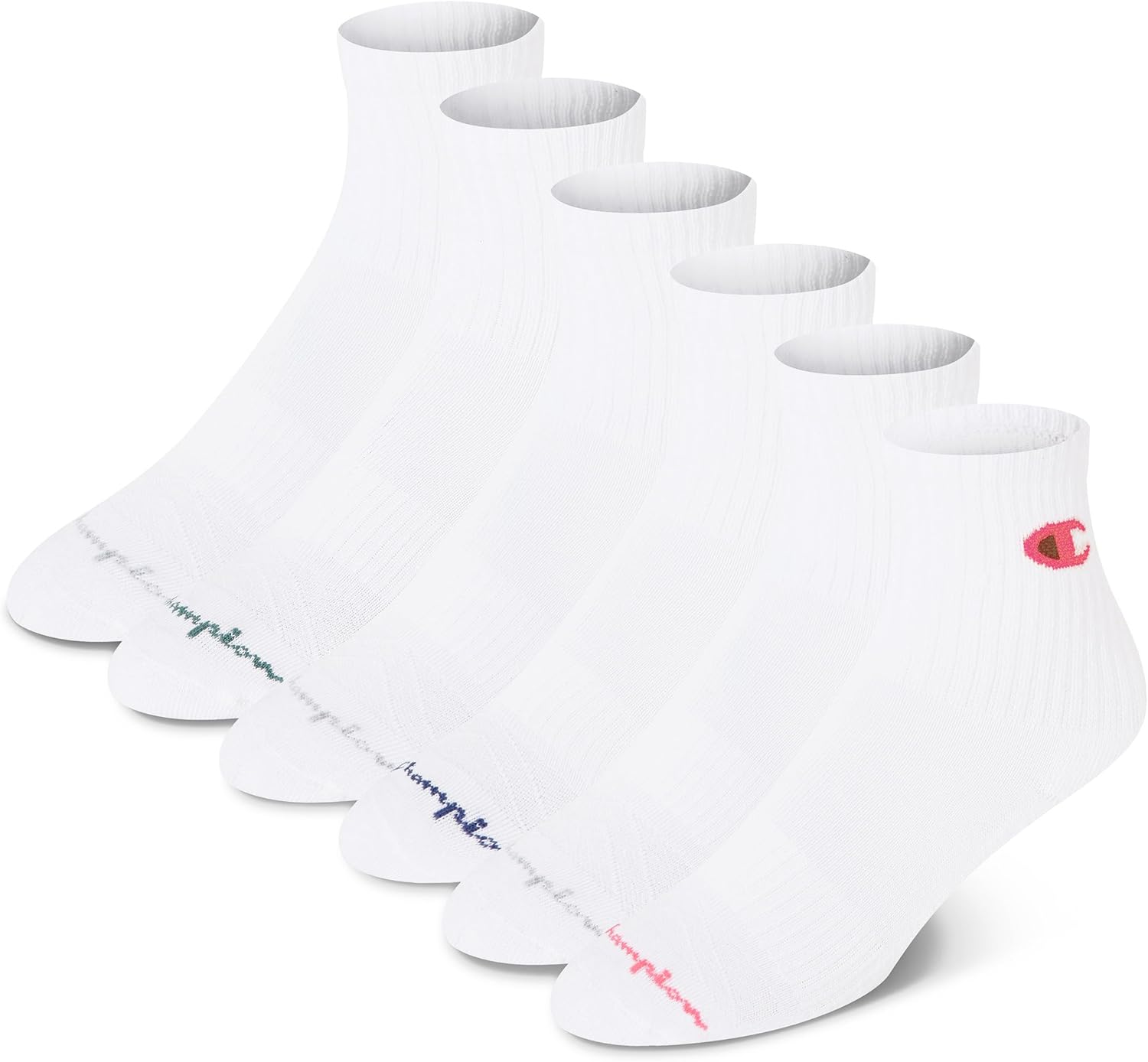 Champion Women's Quarter Socks – 6-pack Cushioned Athletic Socks With Moisture-wicking, Arch Support