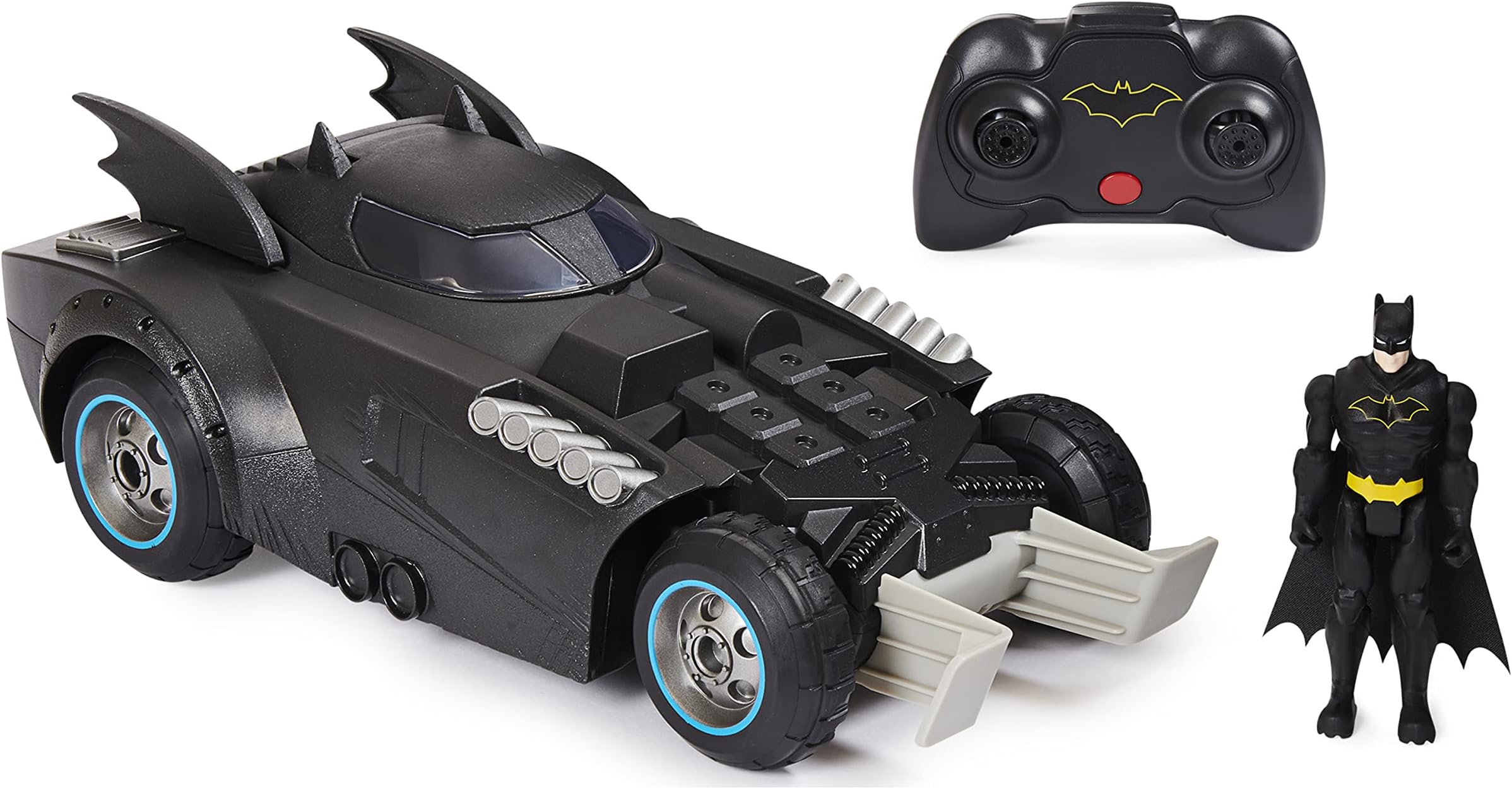Batman Launch and Defend Batmobile Remote Control Vehicle with Exclusive 4-inch Batman Figure, Kids Toys for Boys