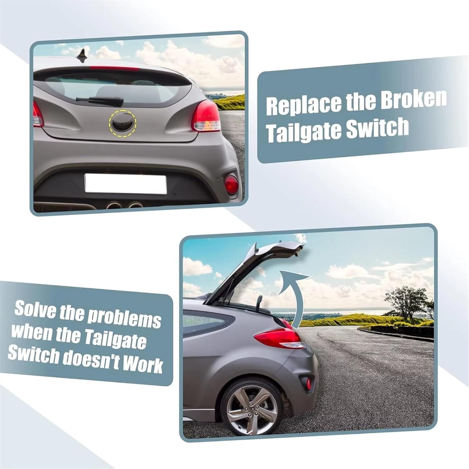 Tailgate Opener Button Compatible with Skoda for Fabia Roomster 2011-2015 Superb Yeti 2010-2013 Boot Handle Switch Trunk Door Lock 5J0827566E 3T0827566C