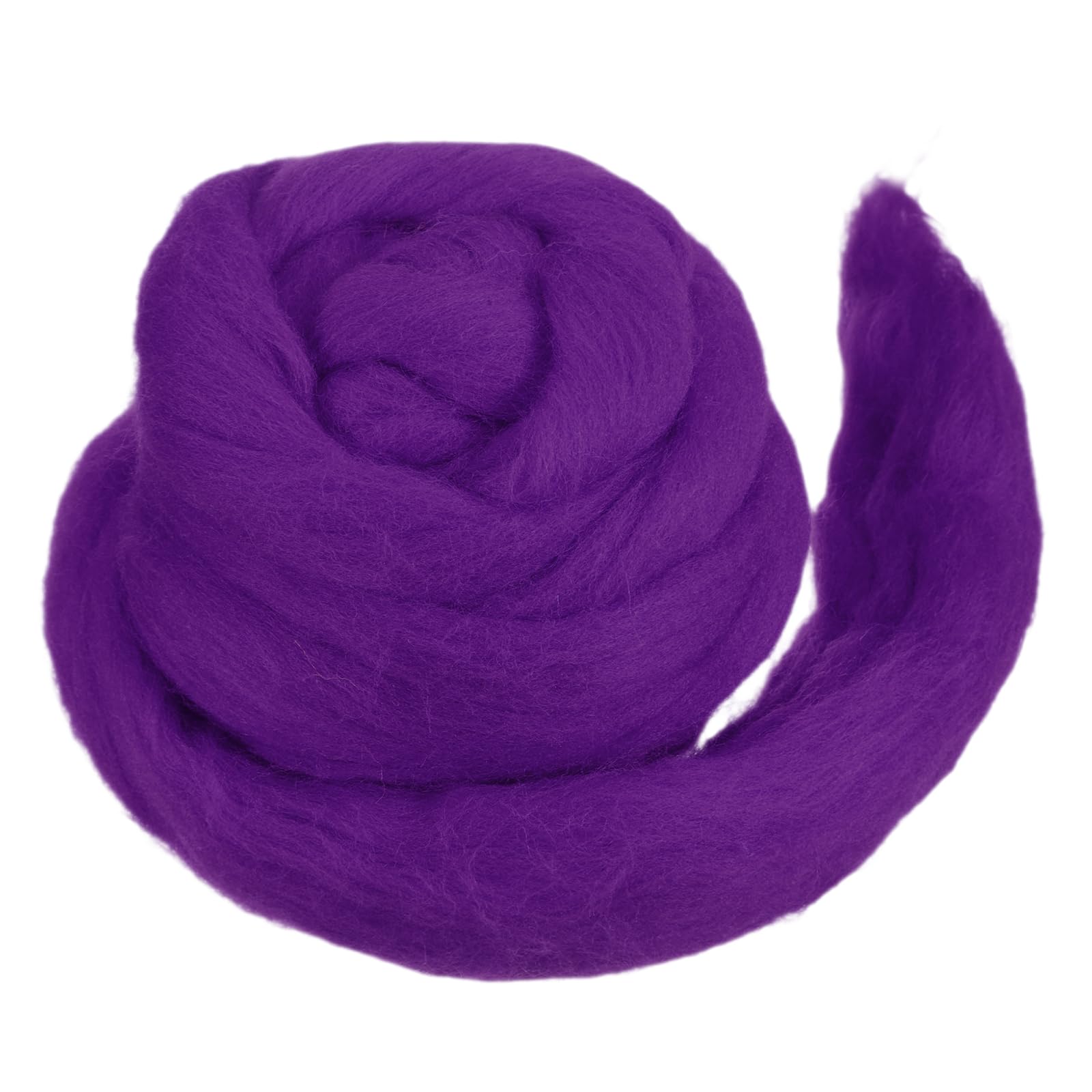 MECCANIXITY Wool Roving Yarn Soft Felting Wool 50g/1.76oz Pure Chunky Roving Yarn for Needle Felting Knitting Blanket Spinning Weaving Art DIY Craft Dark Purple